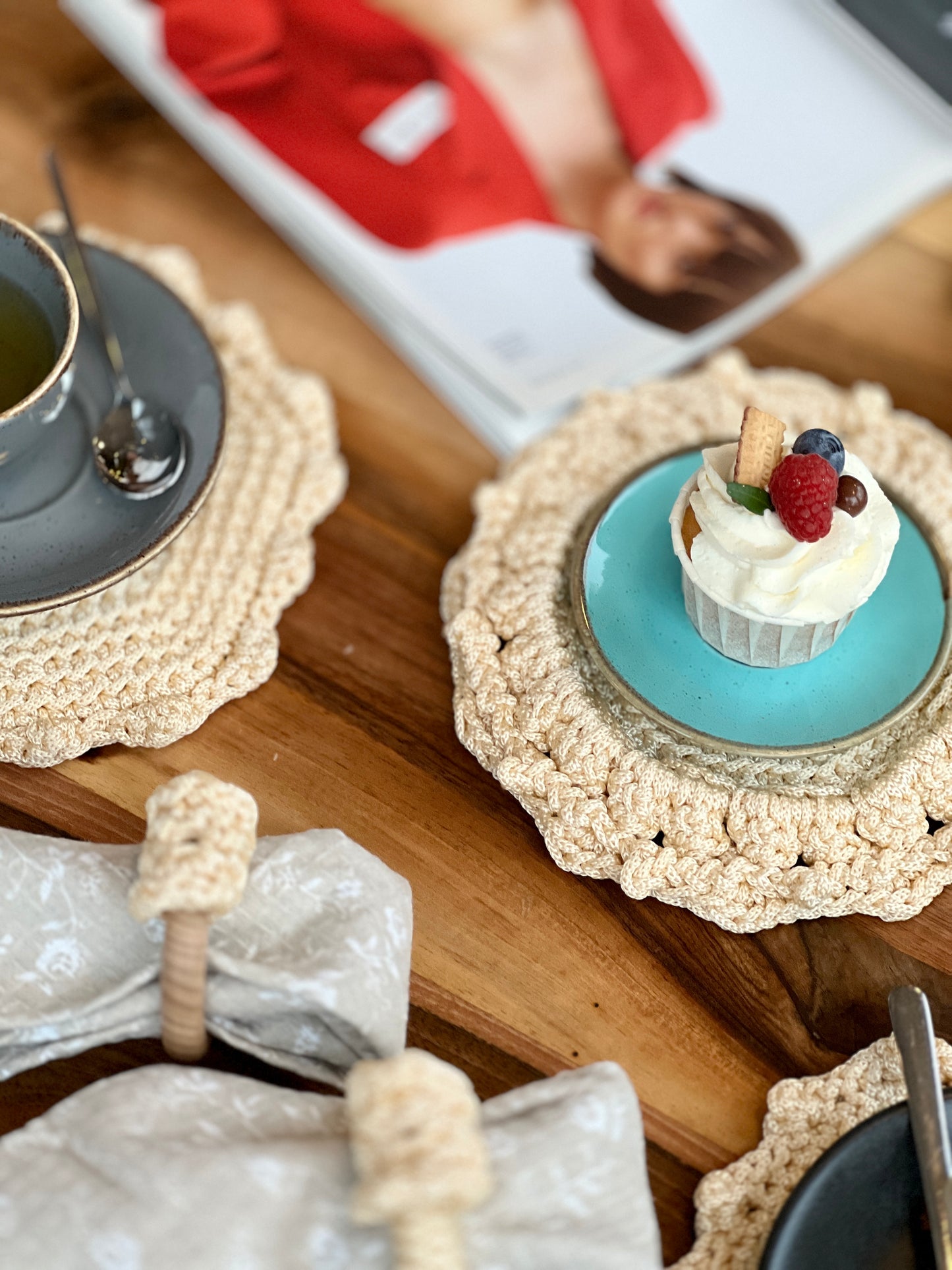 Decorative Knitted Coaster