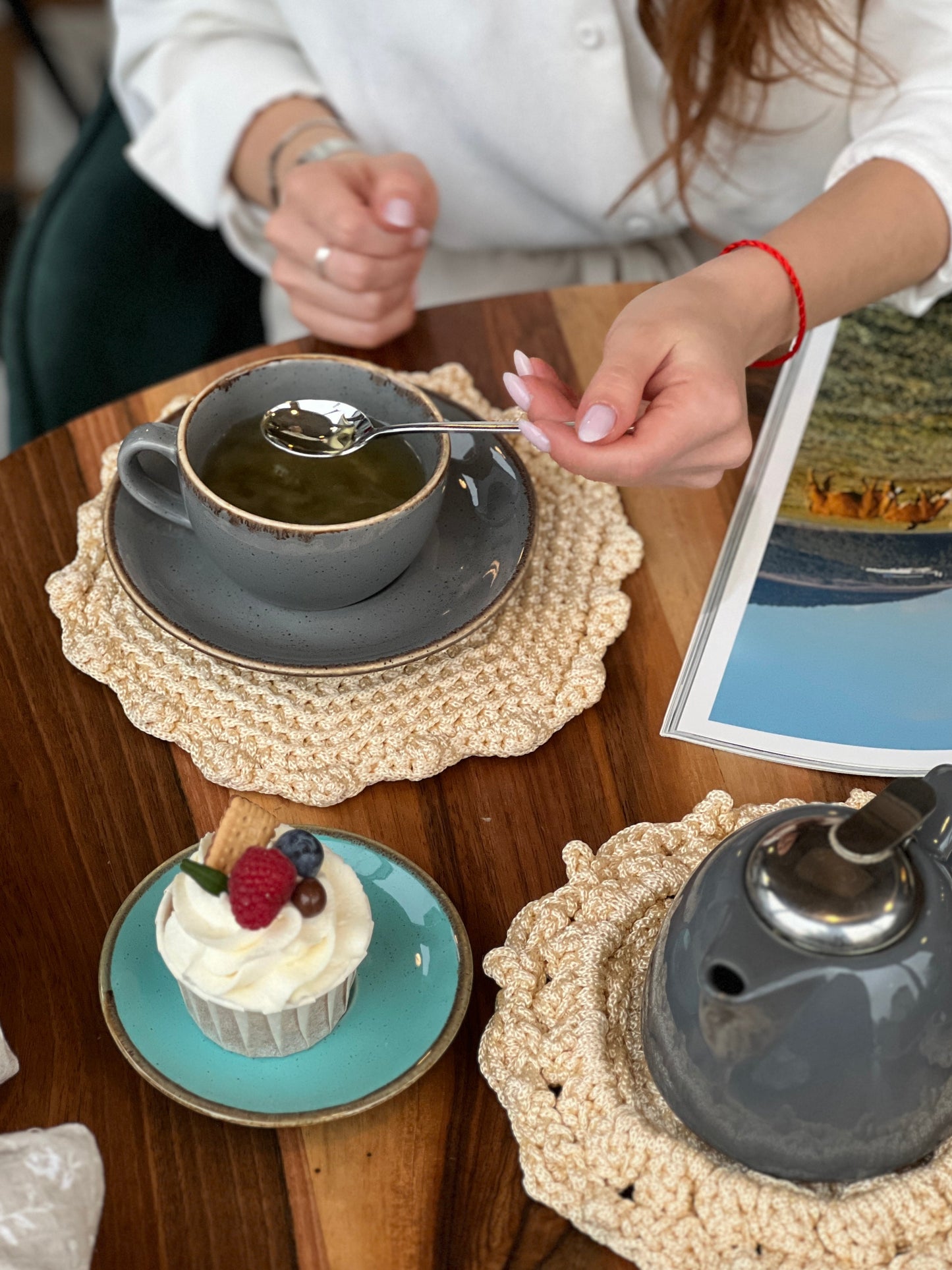 Knitted Coaster for Tea Plate