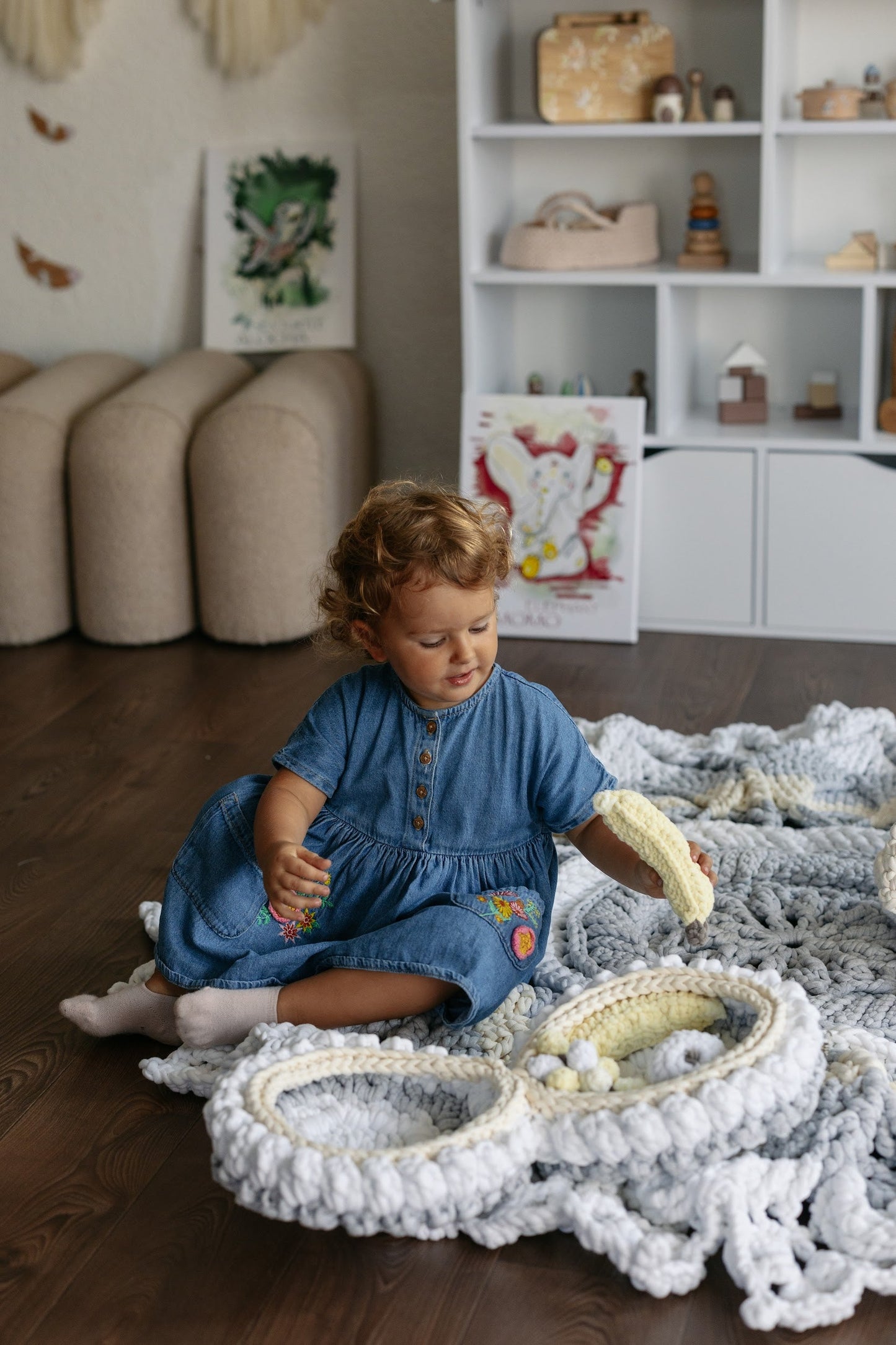 Knitted Round Children's Rug