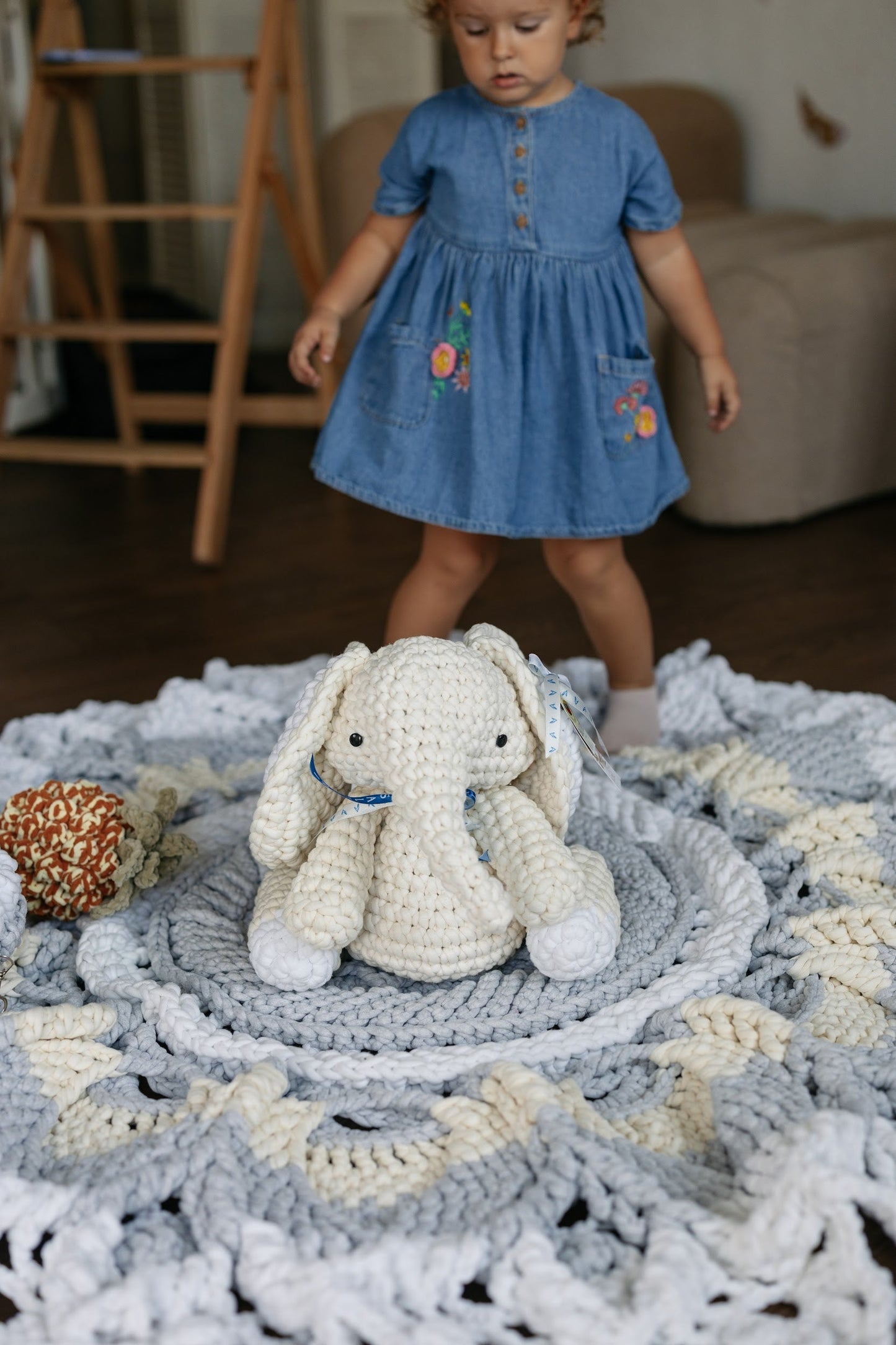 Knitted Round Children's Rug