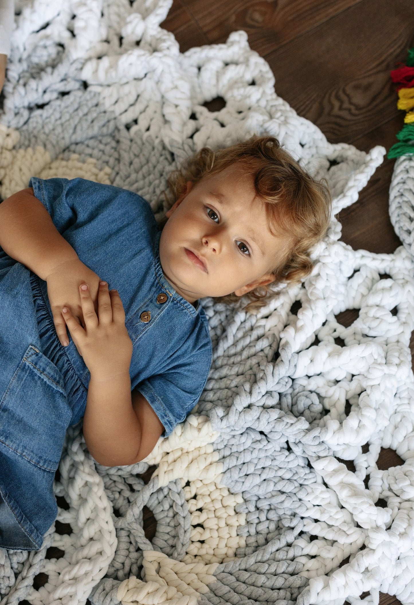Knitted Round Children's Rug