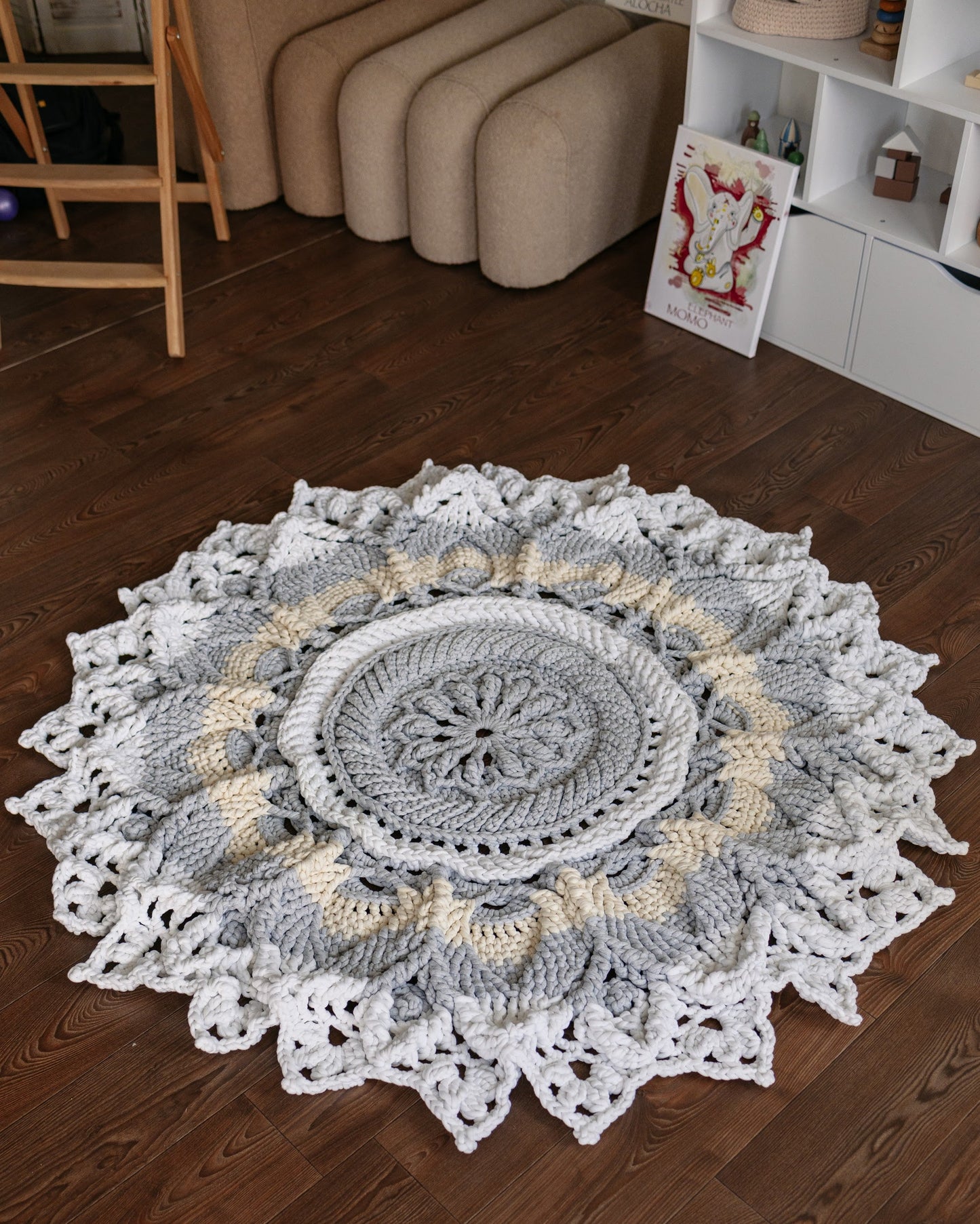 Knitted Round Children's Rug