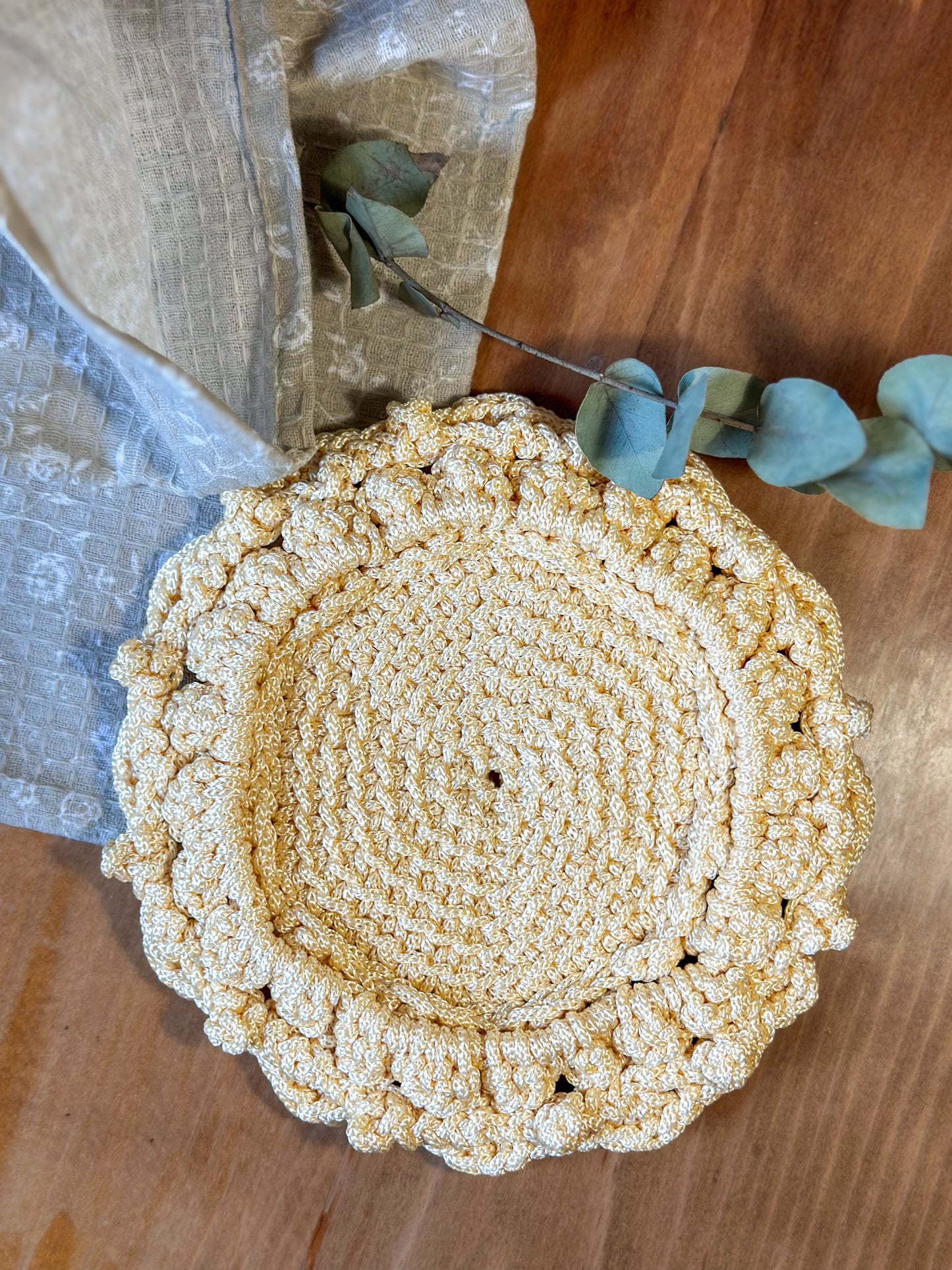 Knitted Coaster for Tea Plate