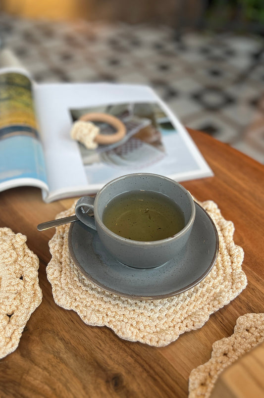 Knitted Coaster for Tea Plate