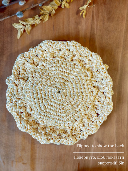 Knitted Coaster for Tea Plate